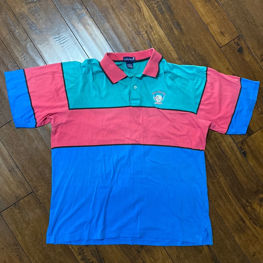Vintage Dallas Athletic Club Short Sleeve Pastel Polo Shirt
